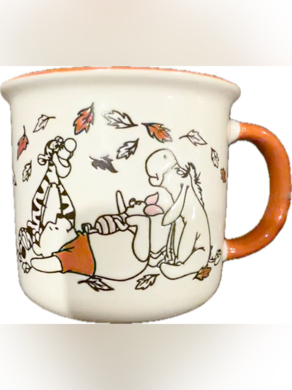 Disney Winnie the Pooh Orange & White Ceramic Mug
